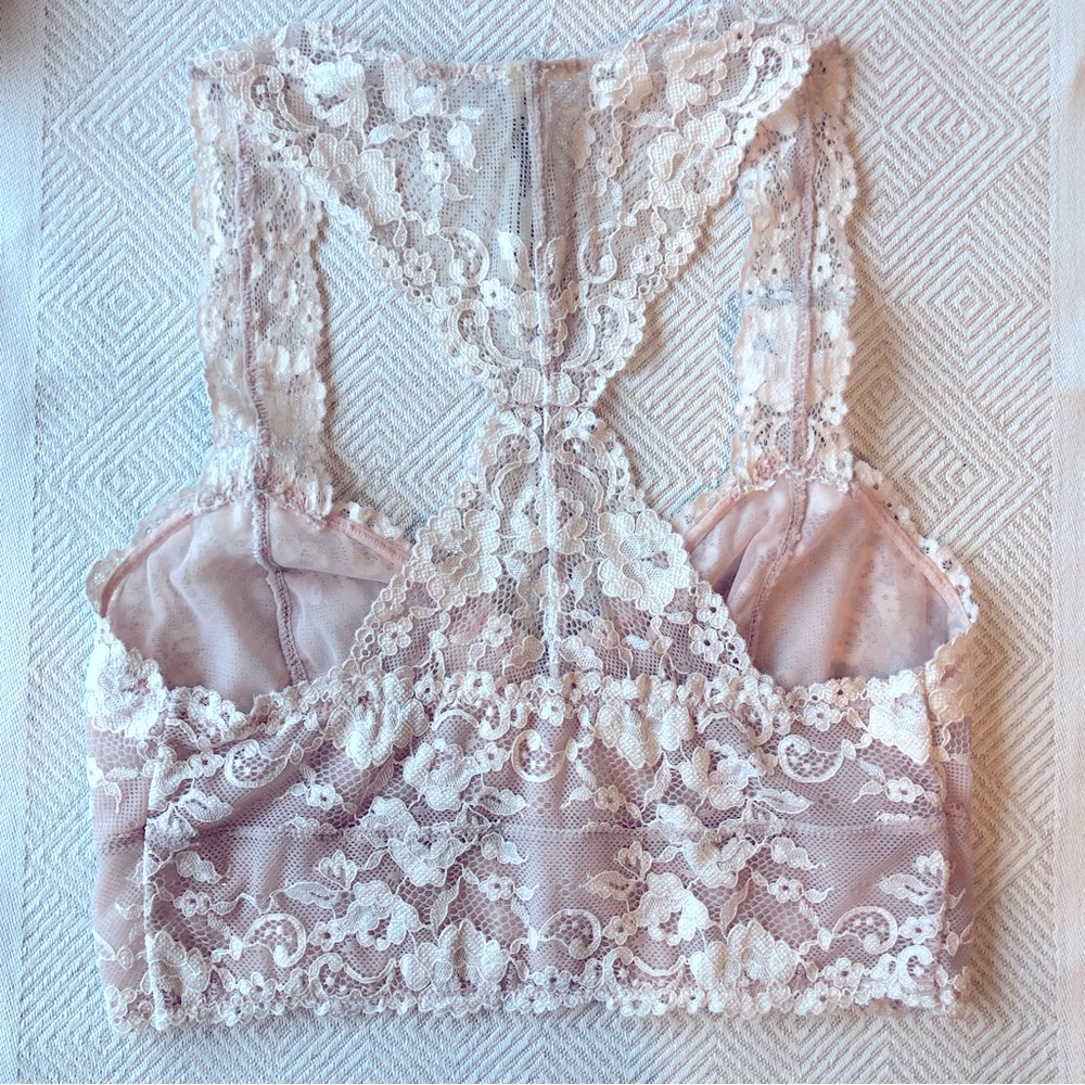 NWT Free People Wild Roses Racerback Bra XS - Picture 3 of 3